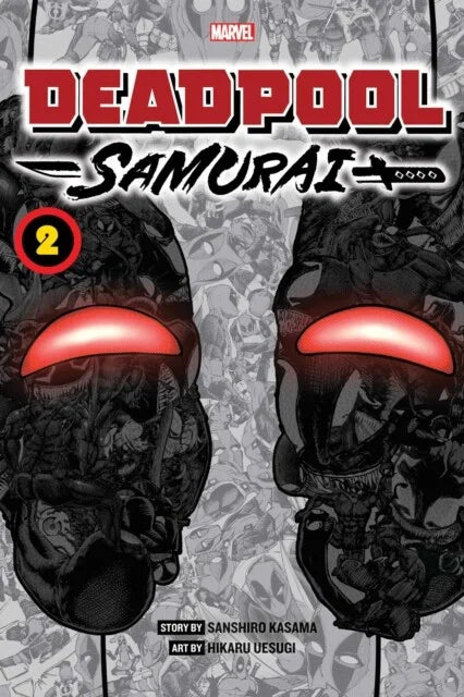 Engelstalige cover van Deadpool: Samurai Vol. 2, met Deadpool in samurai-kleding, klaar voor actie te midden van een dramatische Japanse achtergrond, getekend in een levendige en gedetailleerde comic-stijl.