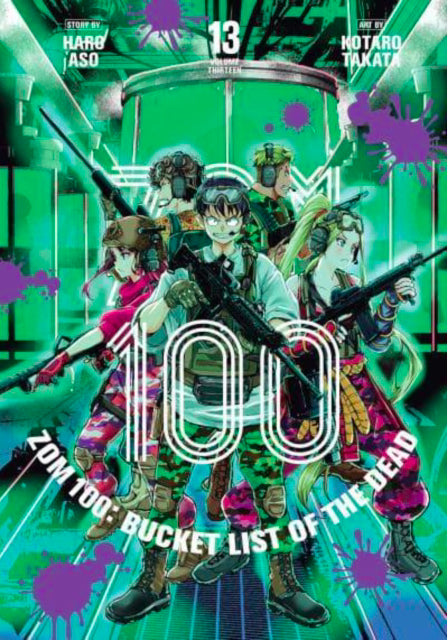 Cover van Zom 100: Bucket List of the Dead Vol. 13 (Engelse editie) met hoofdpersonages in spannende zombiewereld – humoristische en avontuurlijke manga over overleven tijdens een zombie-apocalyps