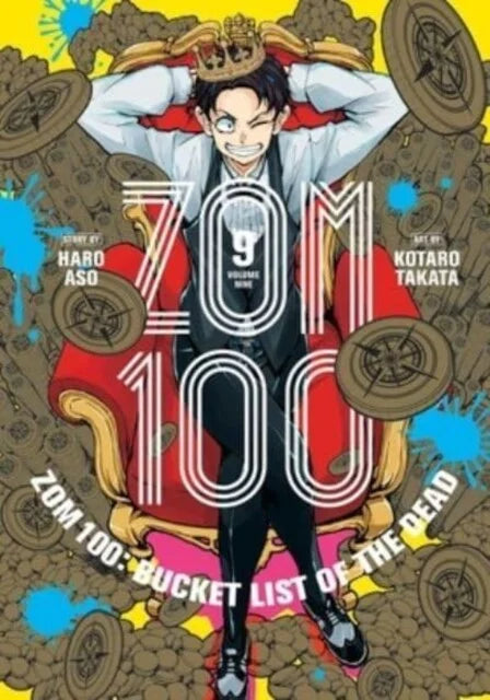 Cover van Zom 100: Bucket List of the Dead Vol. 9 (Engelse editie) met hoofdpersonages in een zombie-apocalyps – humoristische en avontuurlijke manga over overleven tijdens de zombie-uitbraak