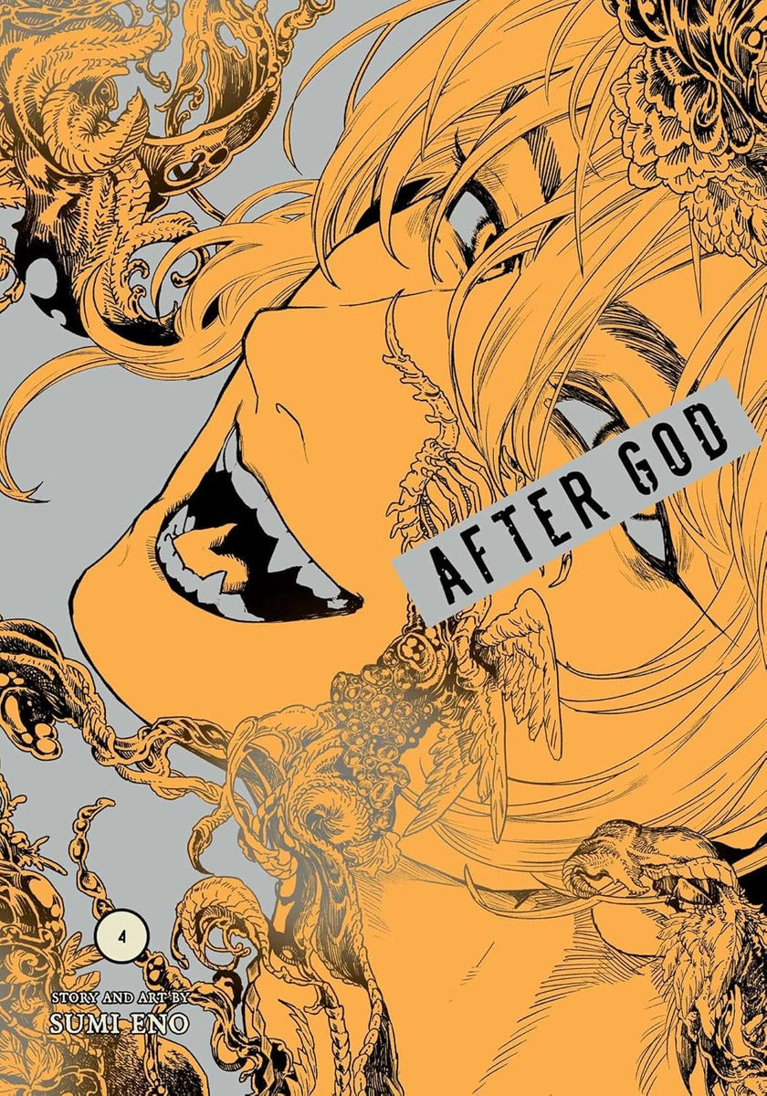 De voorkant van After God Volume 4 laat direct zien waarom deze manga uniek is. Met een intrigerende illustratie van kunstenaar Sumi Eno, wordt de lezer meteen ondergedompeld in een wereld vol mysterie, bovennatuurlijke wezens en apocalyptische spanning. De expressieve cover toont een karakter met scherpe tanden en vloeiende lijnen, omringd door organische, bijna mythische patronen. Ideaal voor fans van dark fantasy manga, psychologische thrillers en post-apocalyptische verhalen.
