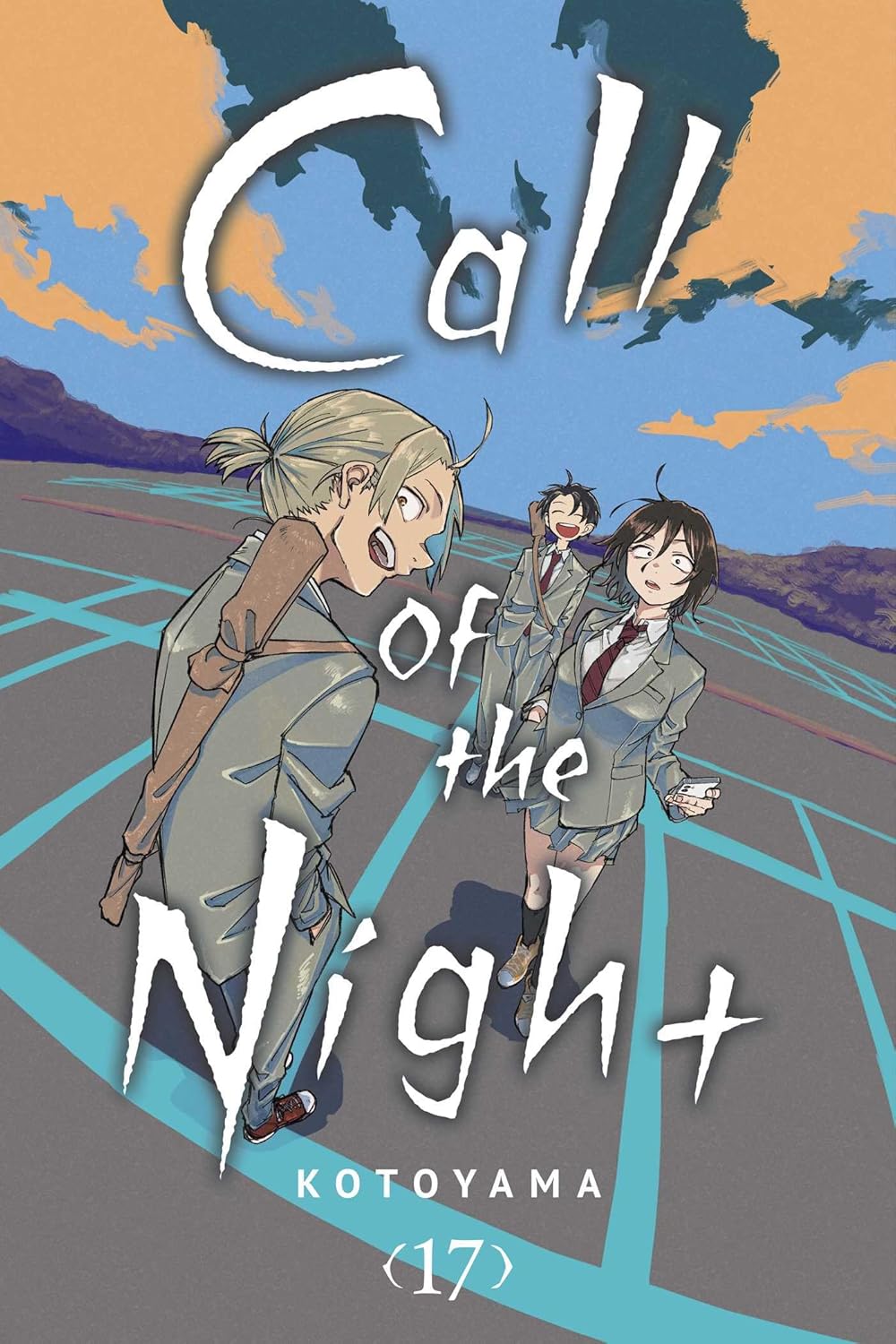 Engelstalige cover van Call of the Night Vol. 17, met een sfeervolle en mysterieuze illustratie van de hoofdpersonages in een nachtelijke setting, getekend in een gedetailleerde en expressieve manga-stijl.