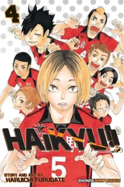 Cover van Haikyu!! Vol. 4 (Engelse manga-editie) met Shoyo Hinata – populaire volleybalserie