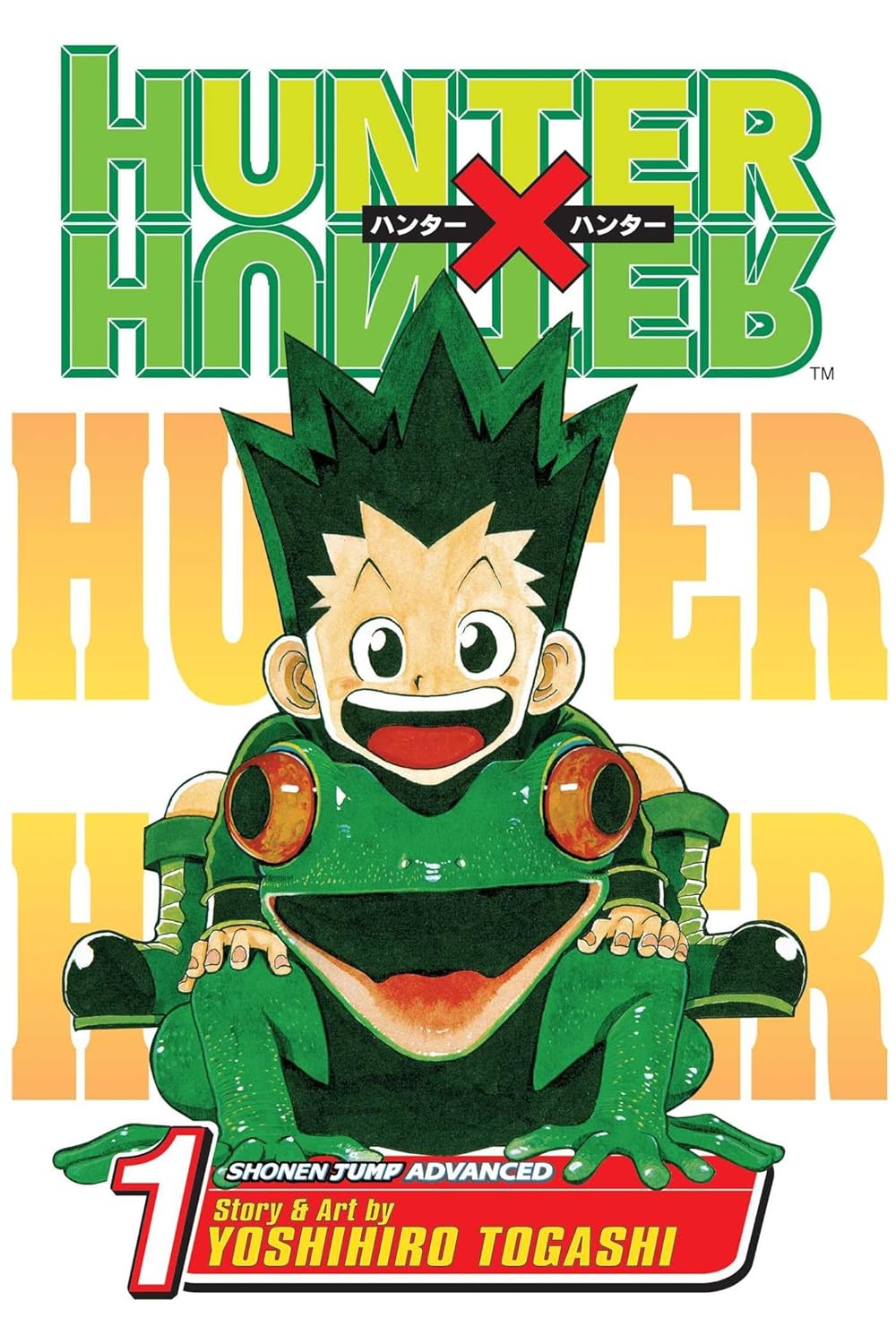 Cover van Hunter x Hunter Vol. 1 (Engelse editie) met Gon Freecss – avontuurlijke shonen manga