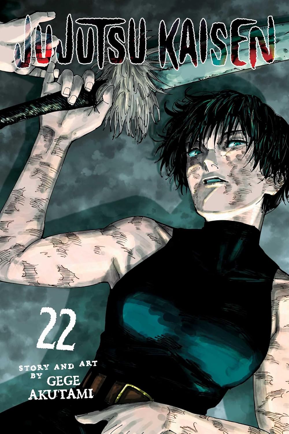 Cover van Jujutsu Kaisen Vol. 22 (Engelse editie) met Yuta Okkotsu – donkere actie-manga van Gege Akutami