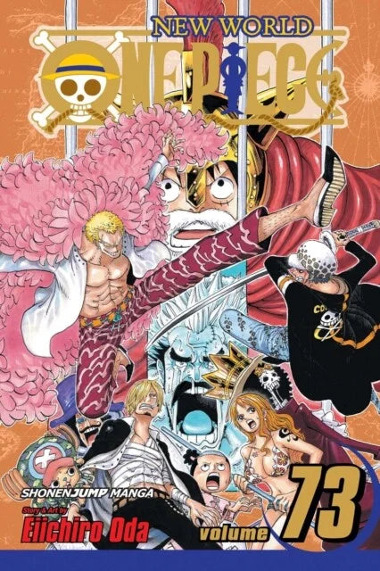 Cover van One Piece Vol. 73 (Engelse editie) met Monkey D. Luffy en zijn bemanning – spannende avonturen manga van Eiichiro Oda