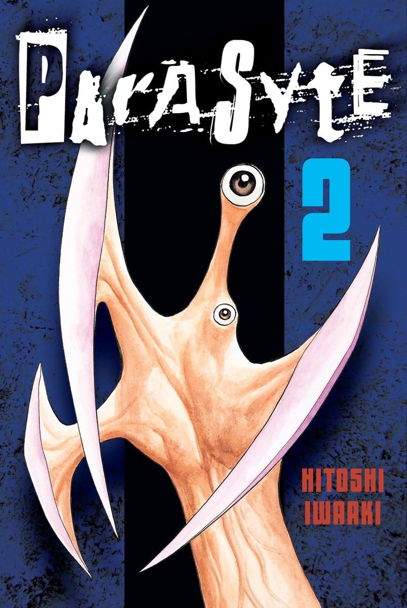 Cover van Parasyte Vol. 2 (Engelse editie) met Shinichi en Migi – spannende en grimmige horror manga van Hitoshi Iwaaki