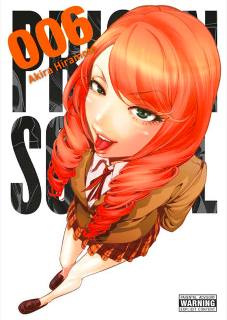 Cover van Prison School Vol. 6 (Engelse editie) met intense confrontaties tussen studenten en het Underground Student Council – gedurfde en humoristische manga van Akira Hiramoto
