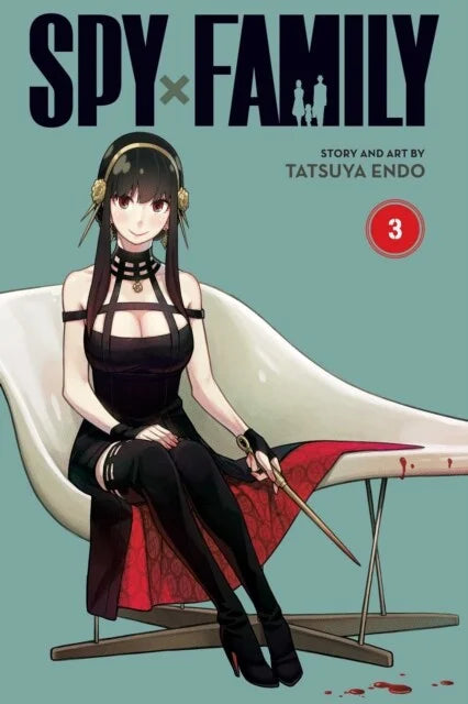 Cover van Spy x Family Vol. 3 (Engelse editie) met Anya, Loid en Yor – humoristische en spannende manga van Tatsuya Endo