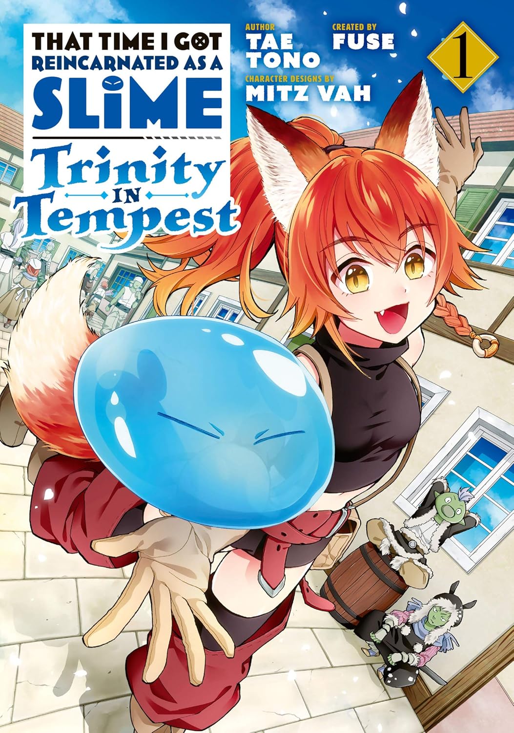 Cover van That Time I Got Reincarnated as a Slime: Trinity in Tempest Vol. 1 (Engelse editie) met Rimuru en andere personages – spannende fantasy manga uit de populaire serie