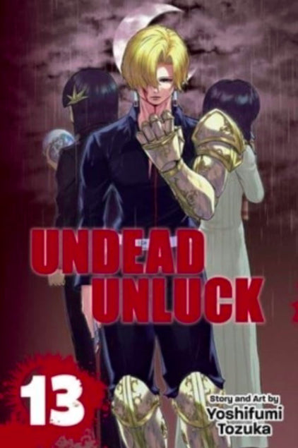 Cover van Undead Unluck Vol. 13 (Engelse editie) met hoofdpersonages Fuuko Izumo en Andy – spannende actie- en supernatural manga voor fans