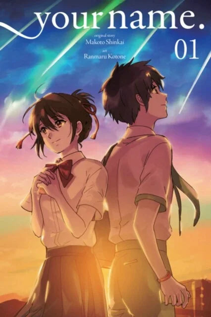 Cover van Your Name Vol. 1 (Engelse editie) met Taki en Mitsuha – prachtige romantische manga gebaseerd op de bekende film